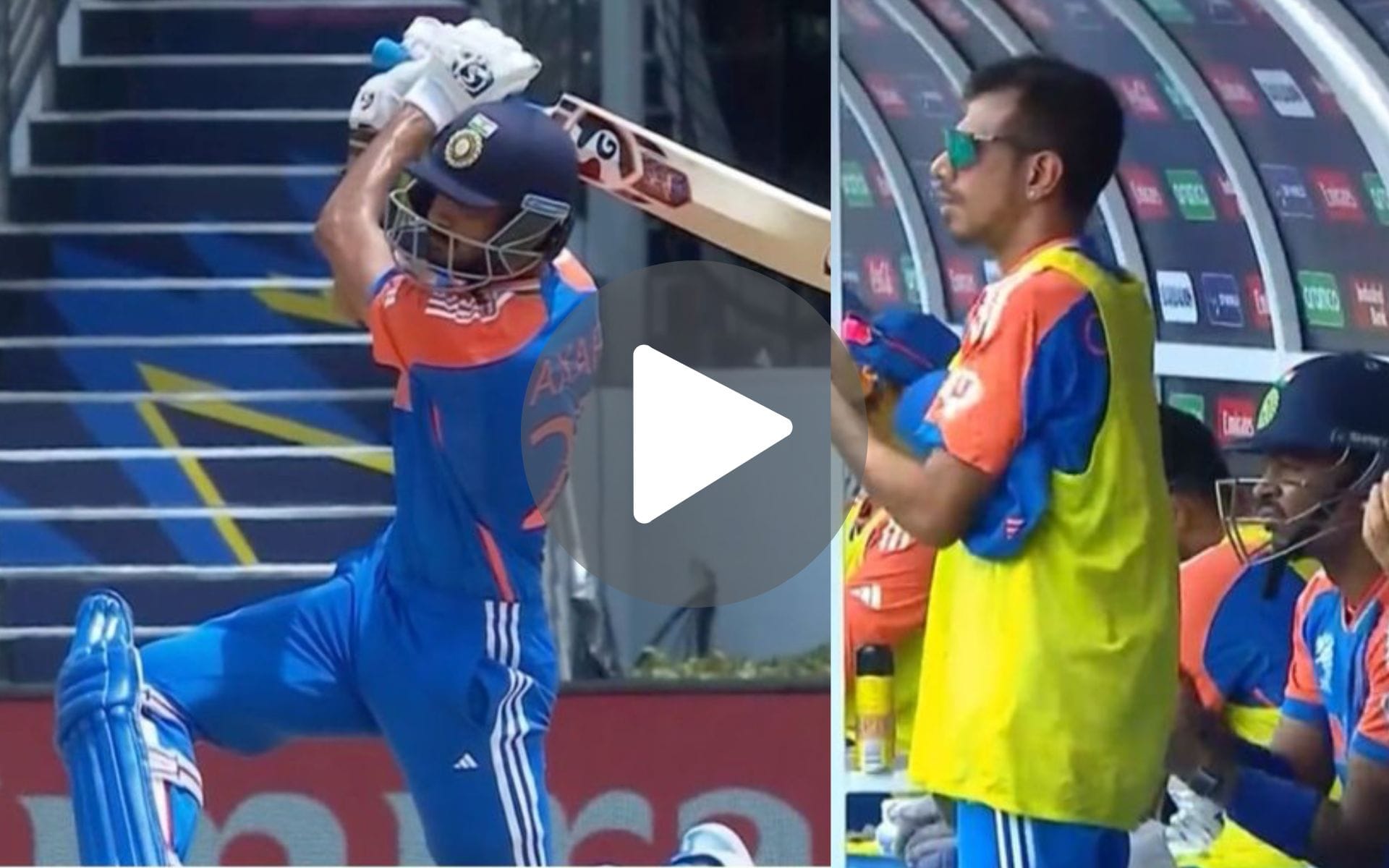[Watch] Axar Patel's Straight Six Off Rabada Gets A Standing Ovation From Chahal